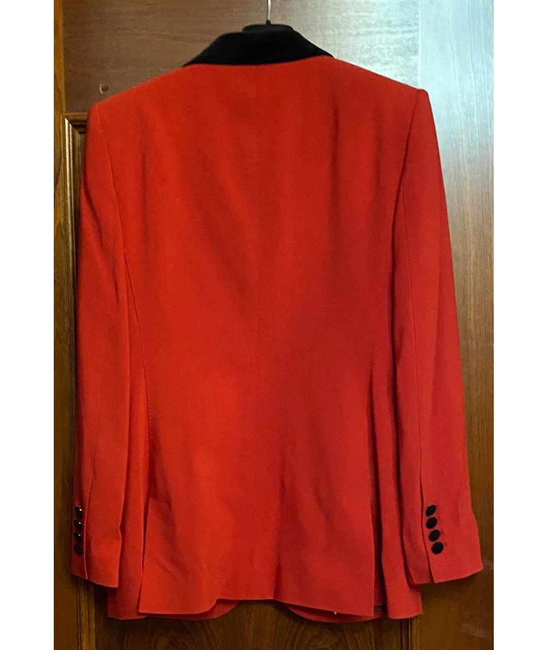 DOLCE&GABBANA Красный хлопко-эластановый жакет/пиджак, фото 8