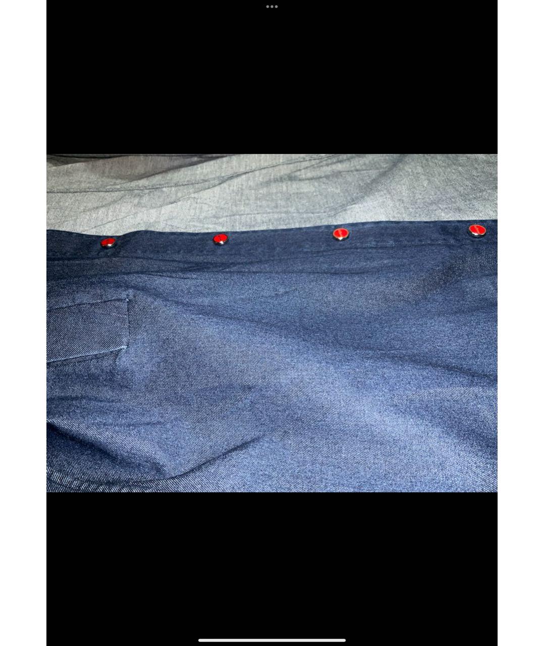 KITON Синяя хлопковая кэжуал рубашка, фото 3