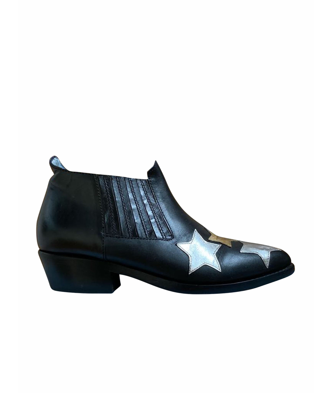 CHIARA FERRAGNI Черные кожаные ботинки, фото 1