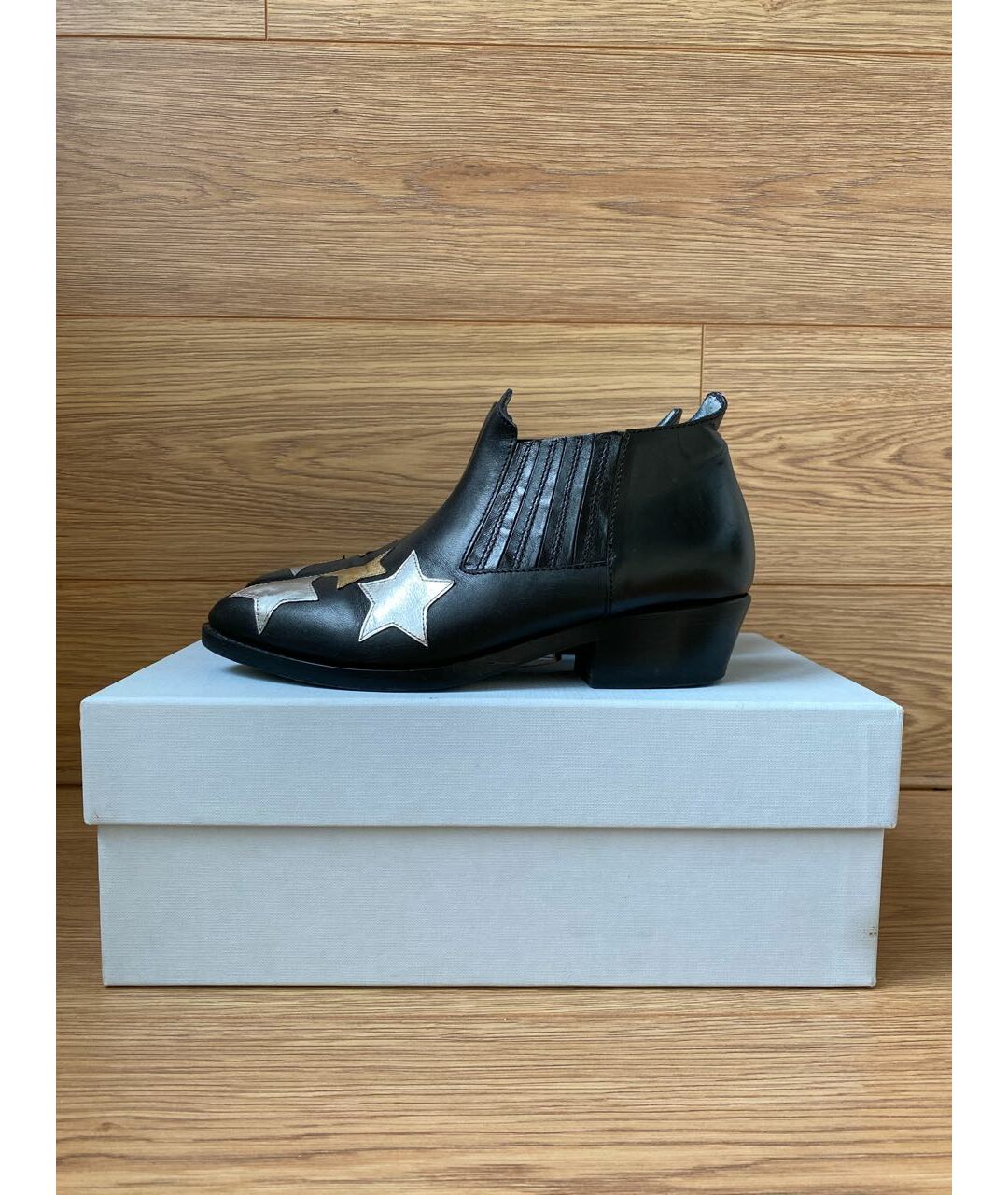 CHIARA FERRAGNI Черные кожаные ботинки, фото 6