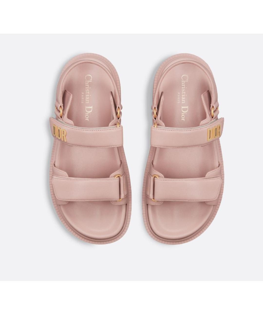 CHRISTIAN DIOR Розовые кожаные сандалии, фото 2