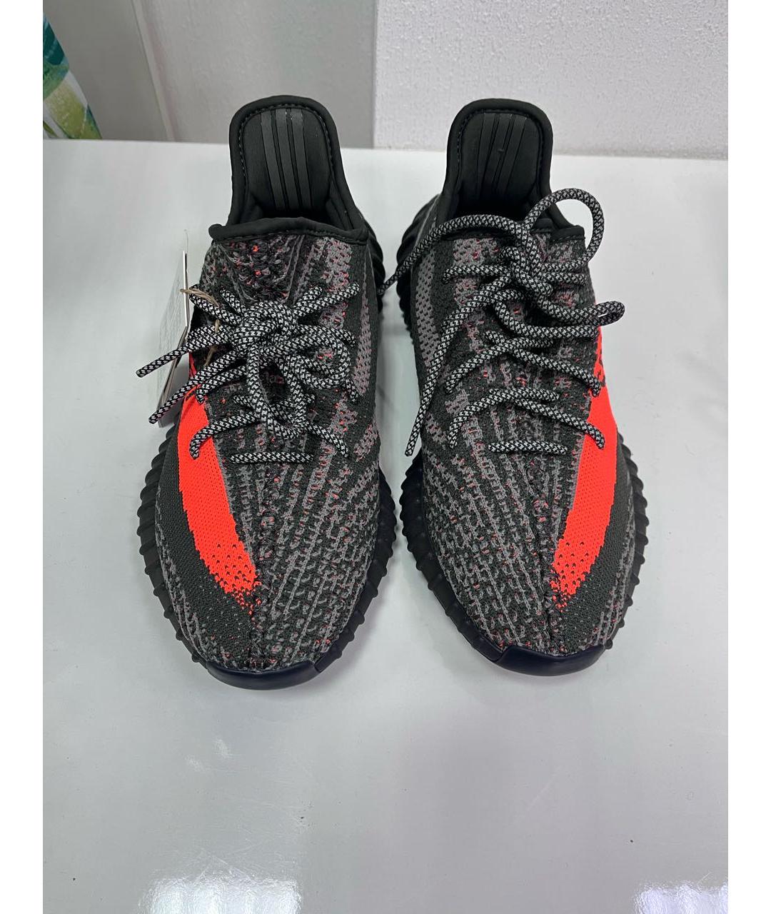 ADIDAS YEEZY Антрацитовые низкие кроссовки / кеды, фото 3