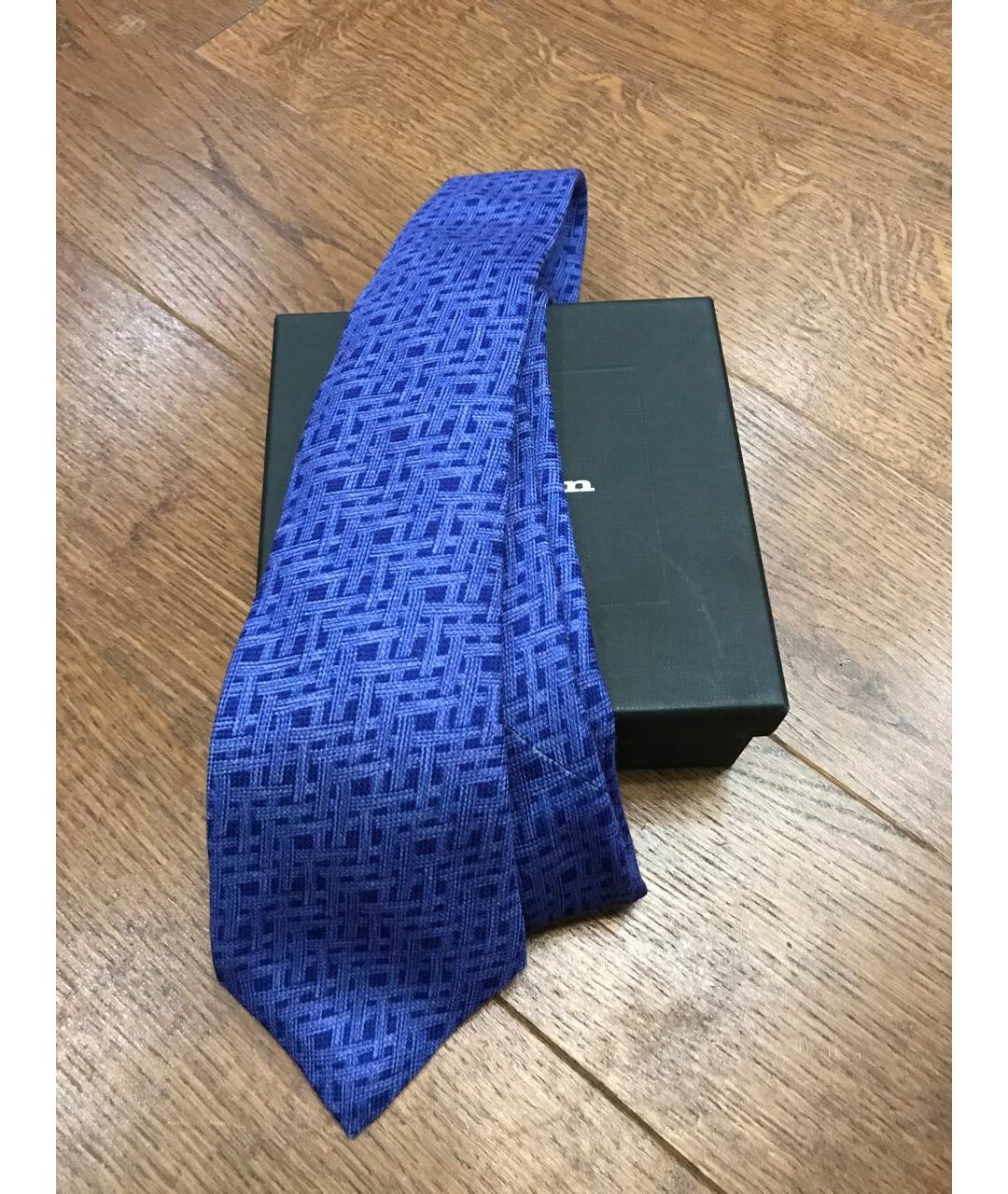 KITON Синий шерстяной галстук, фото 7