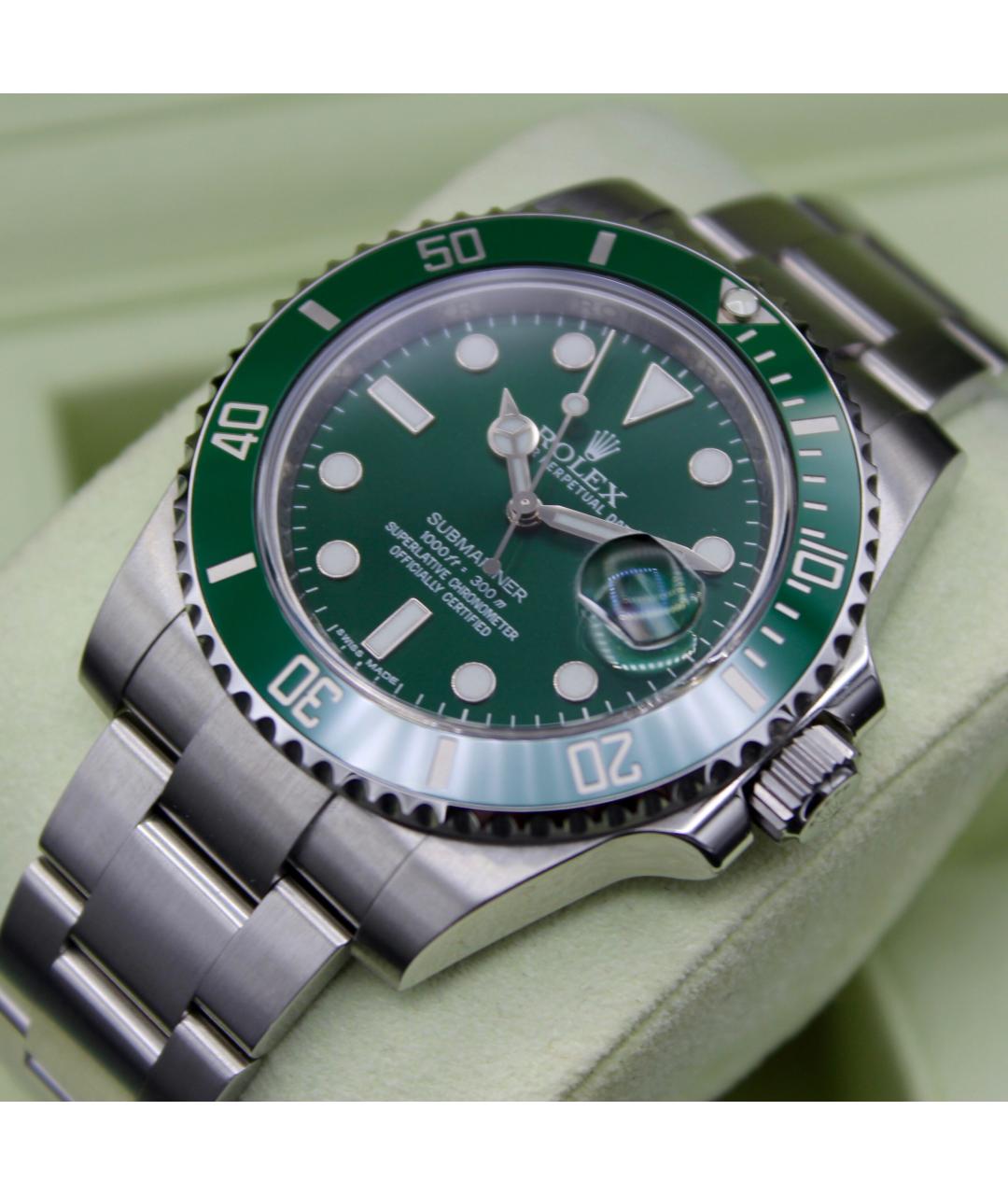 ROLEX Зеленые часы, фото 5