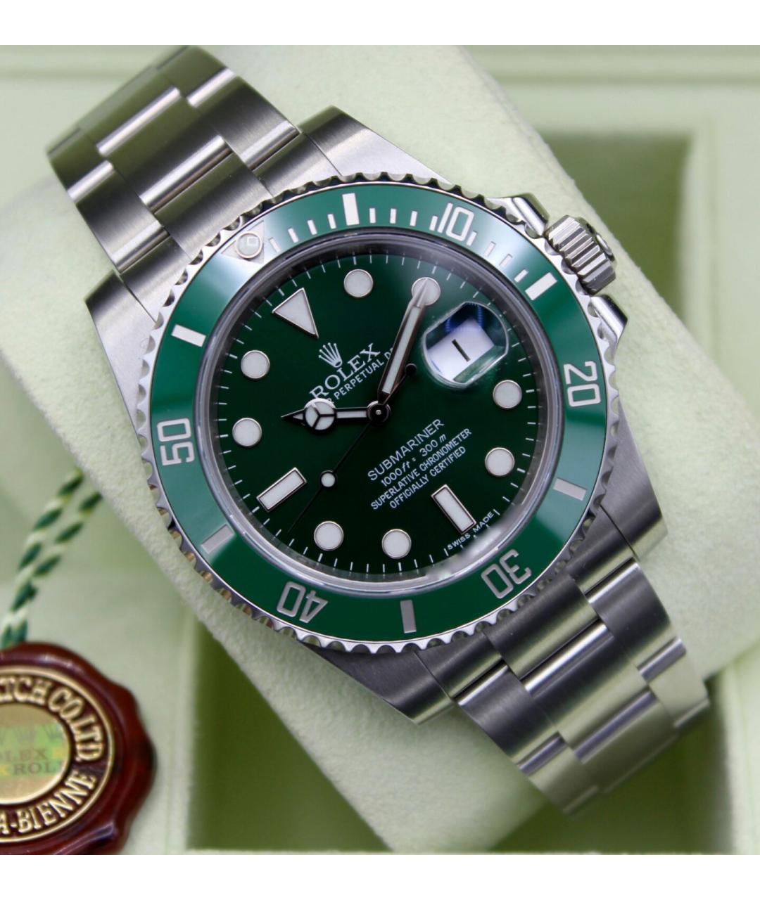 ROLEX Зеленые часы, фото 2