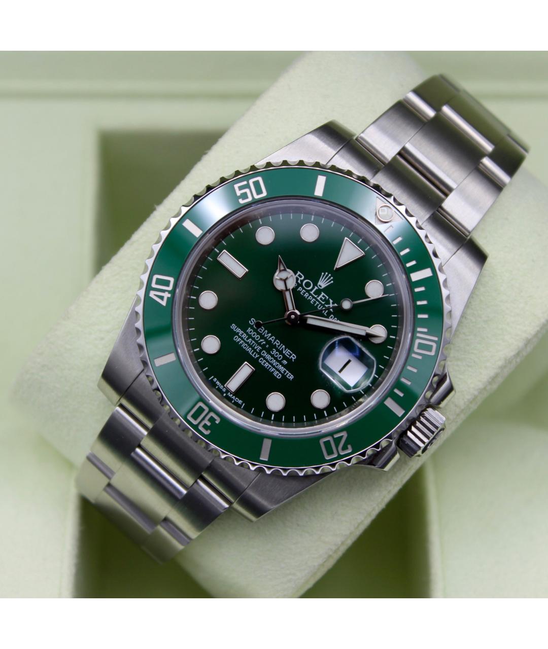 ROLEX Зеленые часы, фото 4