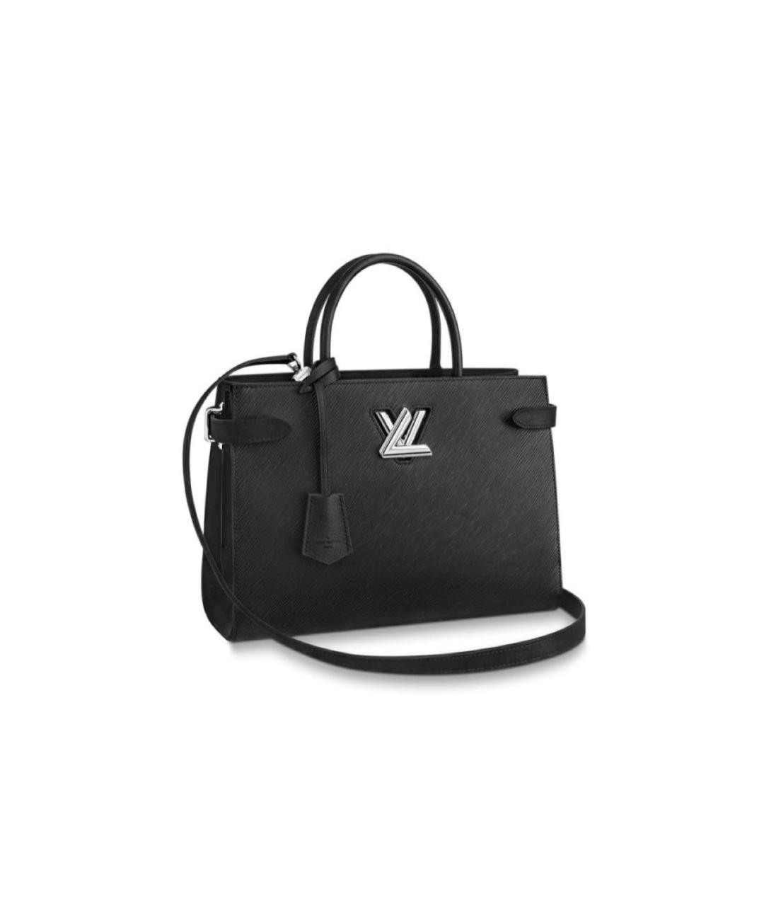 LOUIS VUITTON Черная кожаная сумка с короткими ручками, фото 2