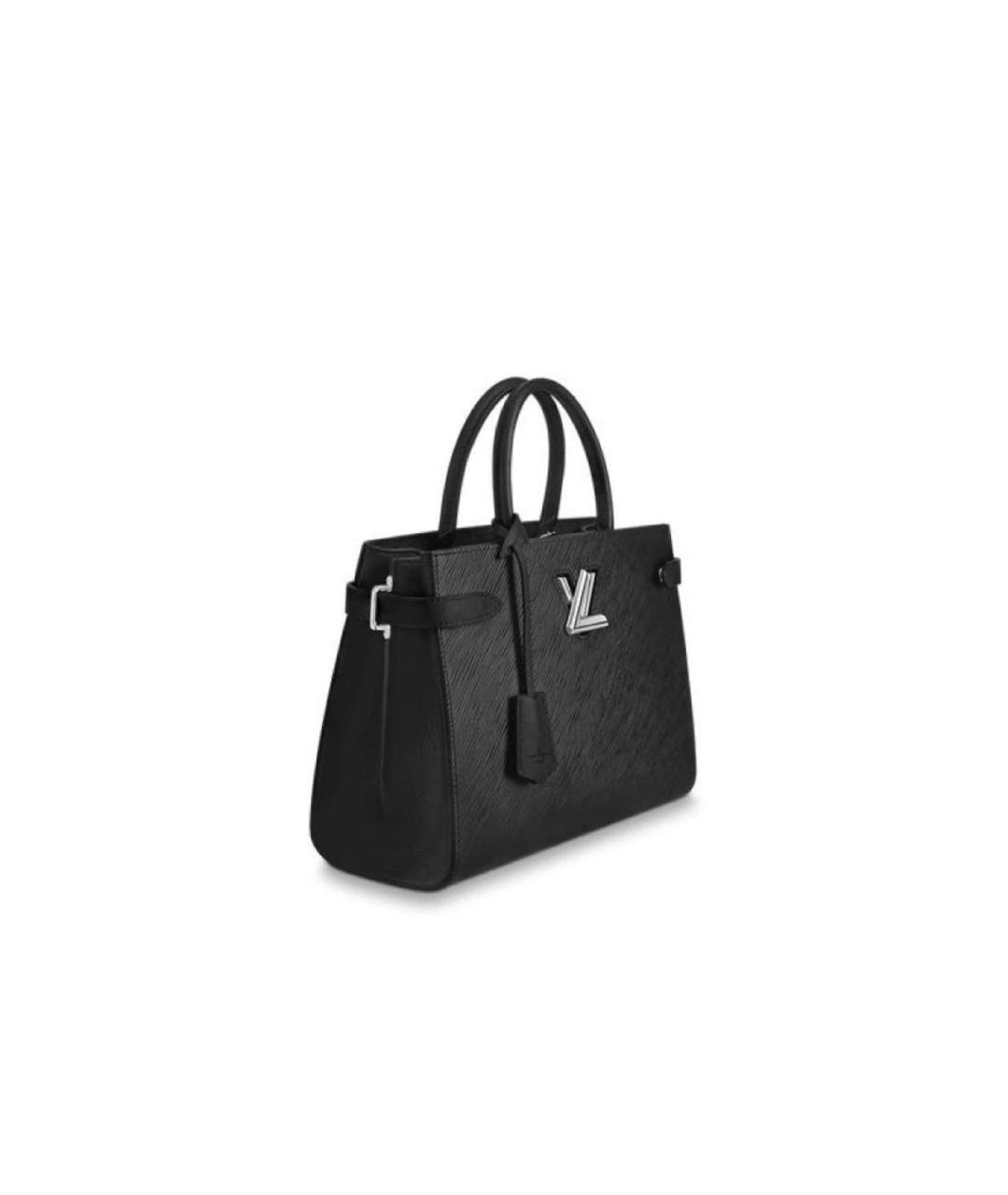 LOUIS VUITTON Черная кожаная сумка с короткими ручками, фото 3
