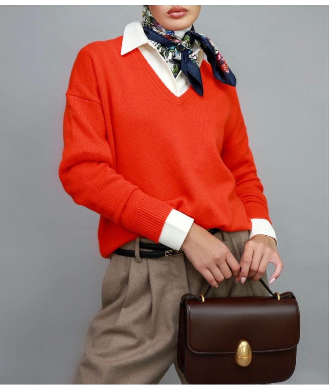 CO Красный кашемировый джемпер / свитер, фото 3