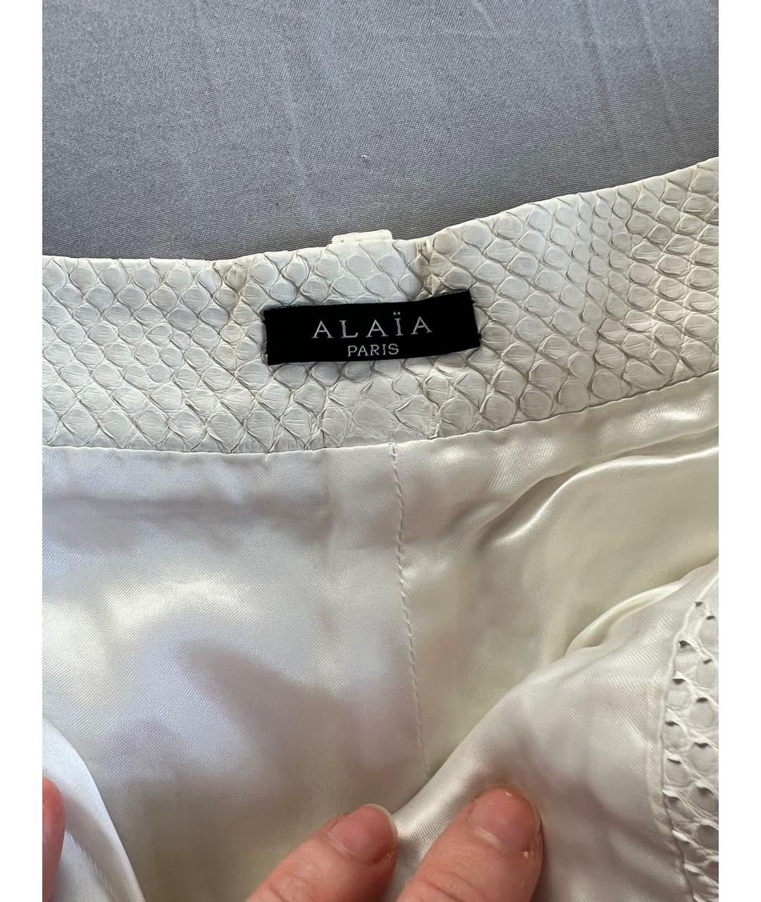 ALAIA Белые кожаные шорты, фото 6