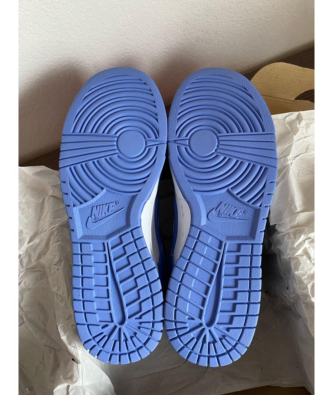 NIKE Синие кожаные низкие кроссовки / кеды, фото 7