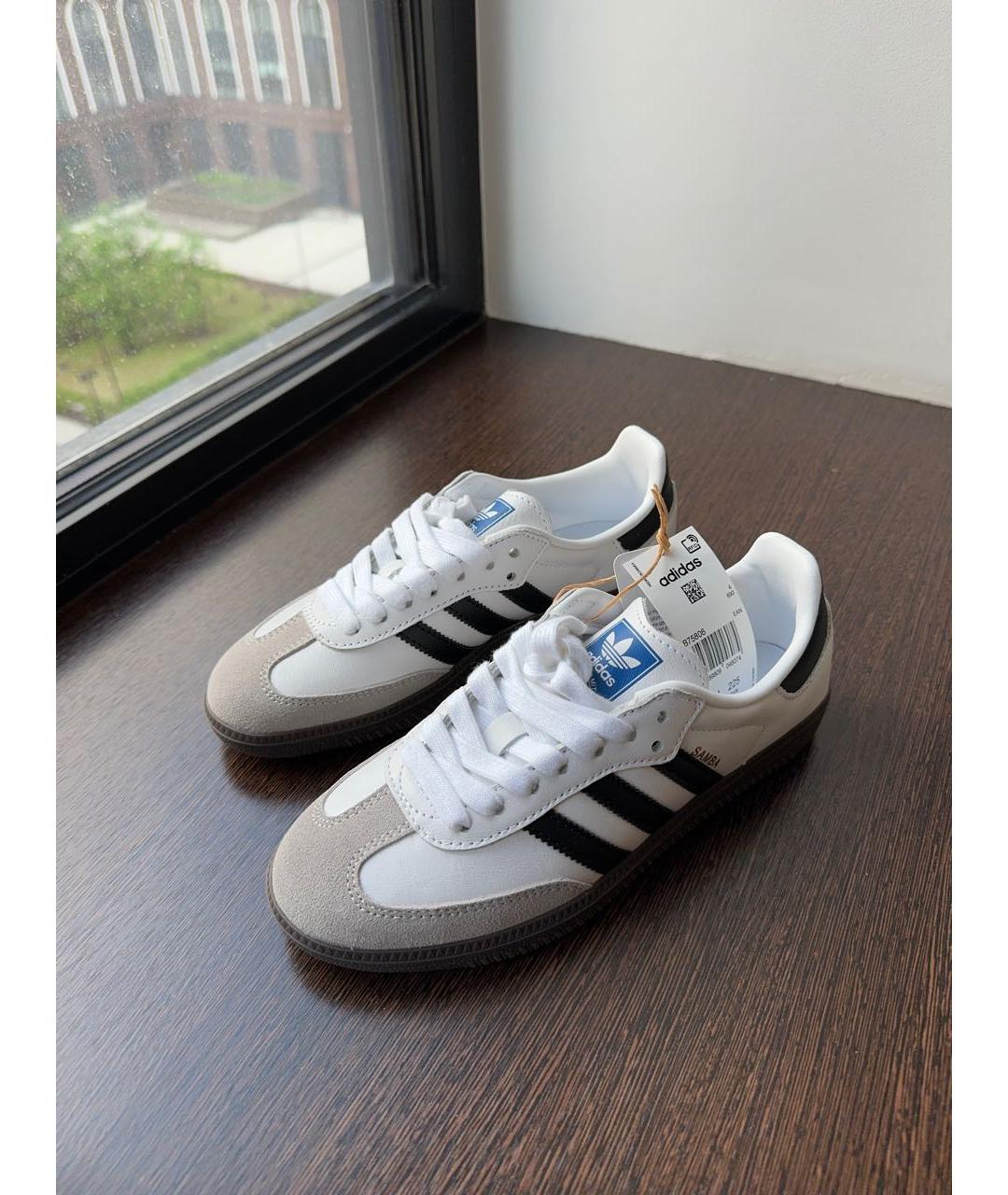 ADIDAS Белые кроссовки из искусственной кожи, фото 3