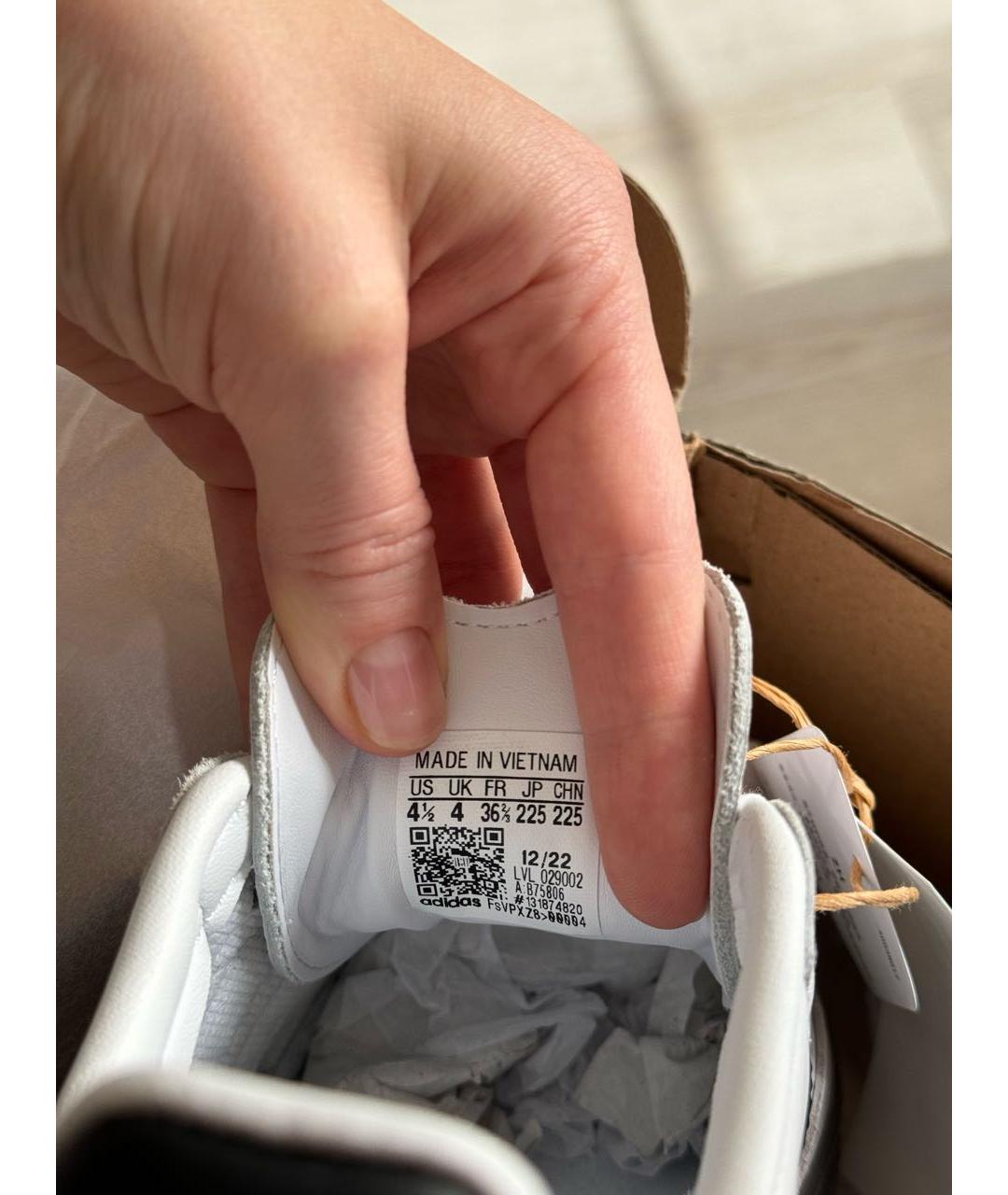 ADIDAS Белые кроссовки из искусственной кожи, фото 7