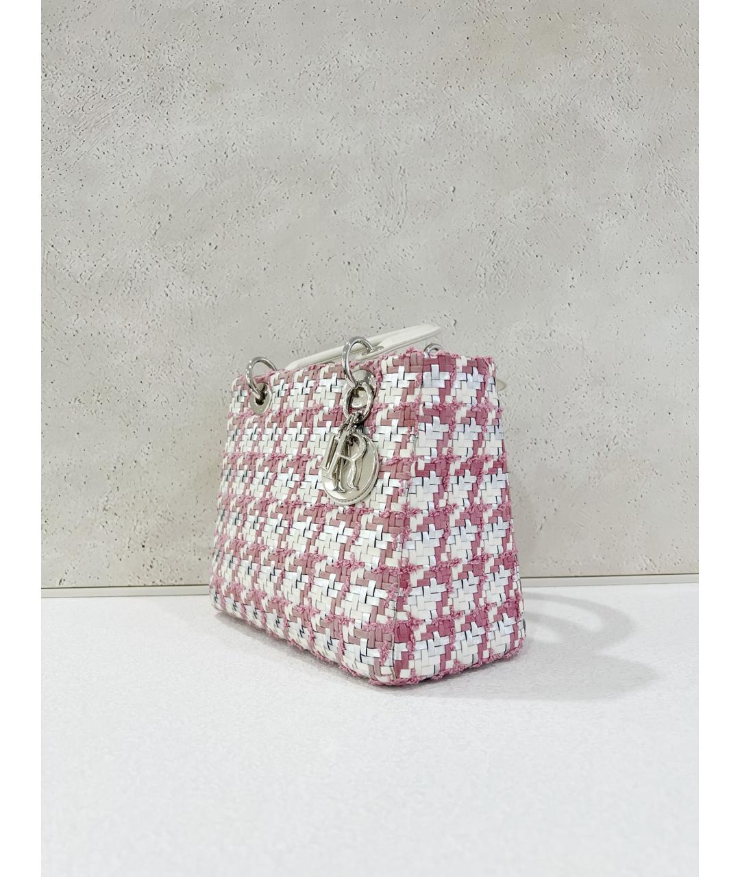 CHRISTIAN DIOR PRE-OWNED Розовая пелетеная сумка через плечо, фото 3