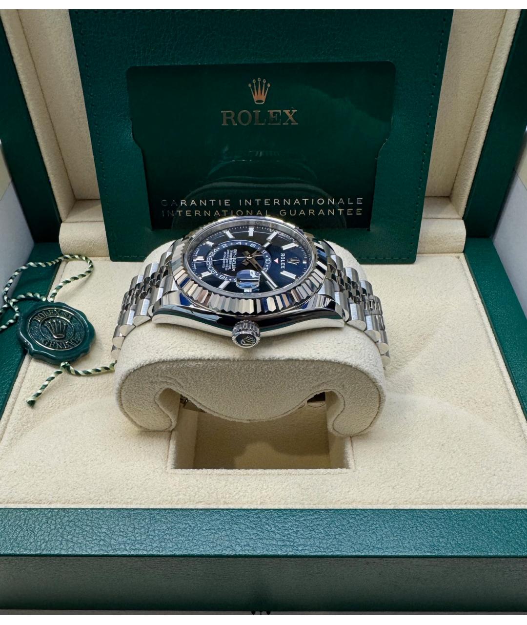 ROLEX Синие часы из белого золота, фото 5