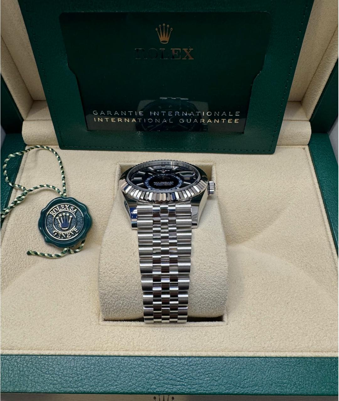 ROLEX Синие часы из белого золота, фото 6