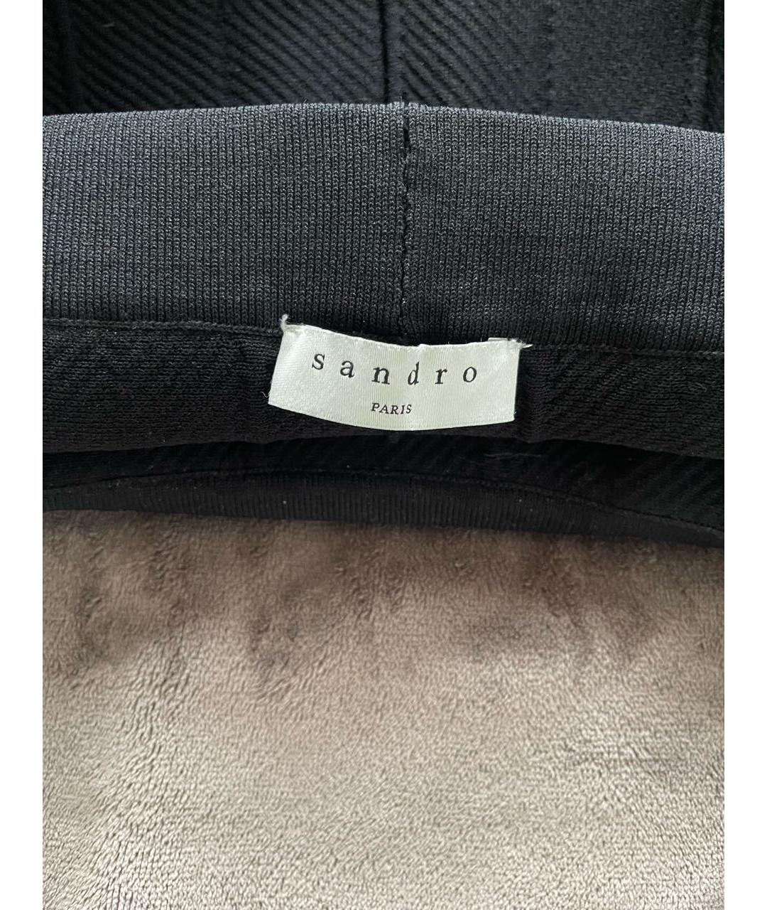 SANDRO Черная полиэстеровая юбка мини, фото 3