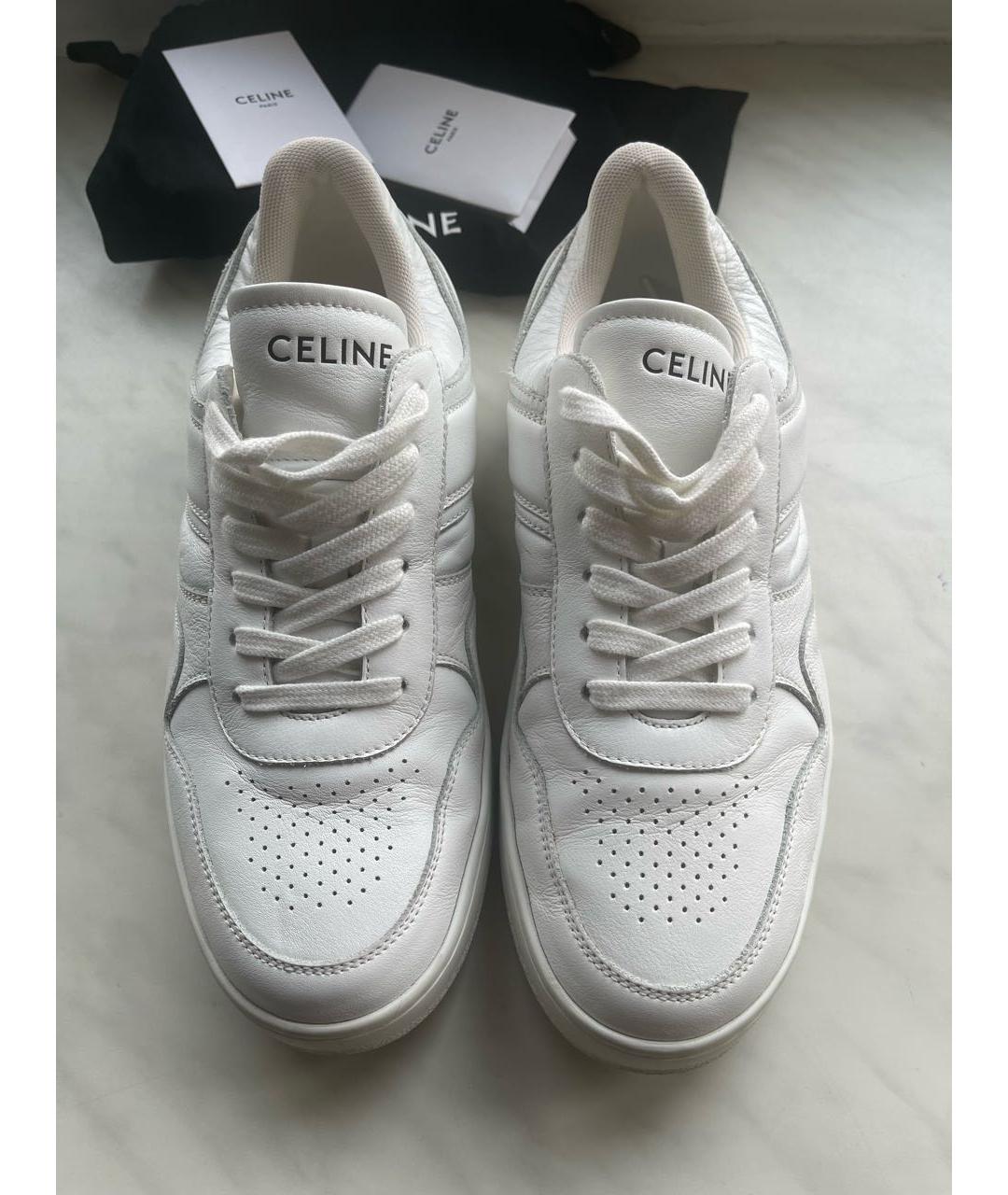 CELINE PRE-OWNED Белые кожаные кеды, фото 2