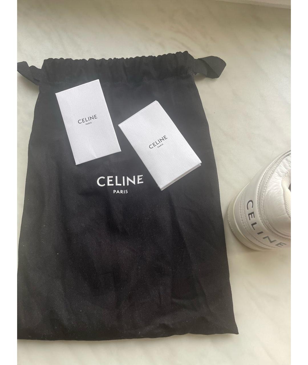 CELINE PRE-OWNED Белые кожаные кеды, фото 5