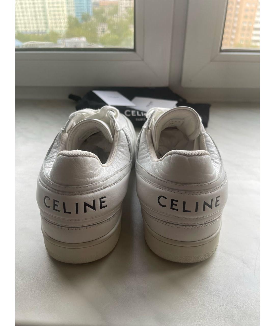 CELINE PRE-OWNED Белые кожаные кеды, фото 4