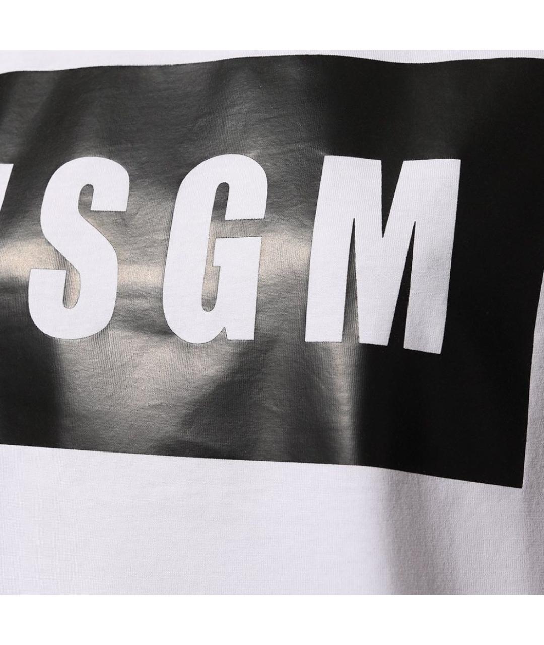 MSGM Белая хлопковая футболка, фото 5