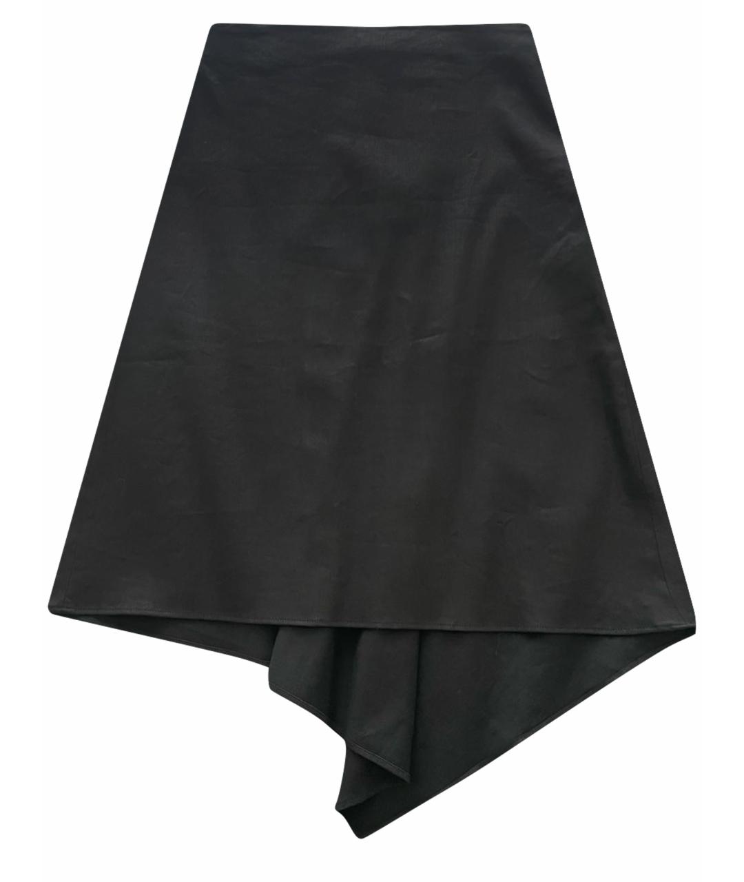 JOSEPH Черная льняная юбка миди, фото 1