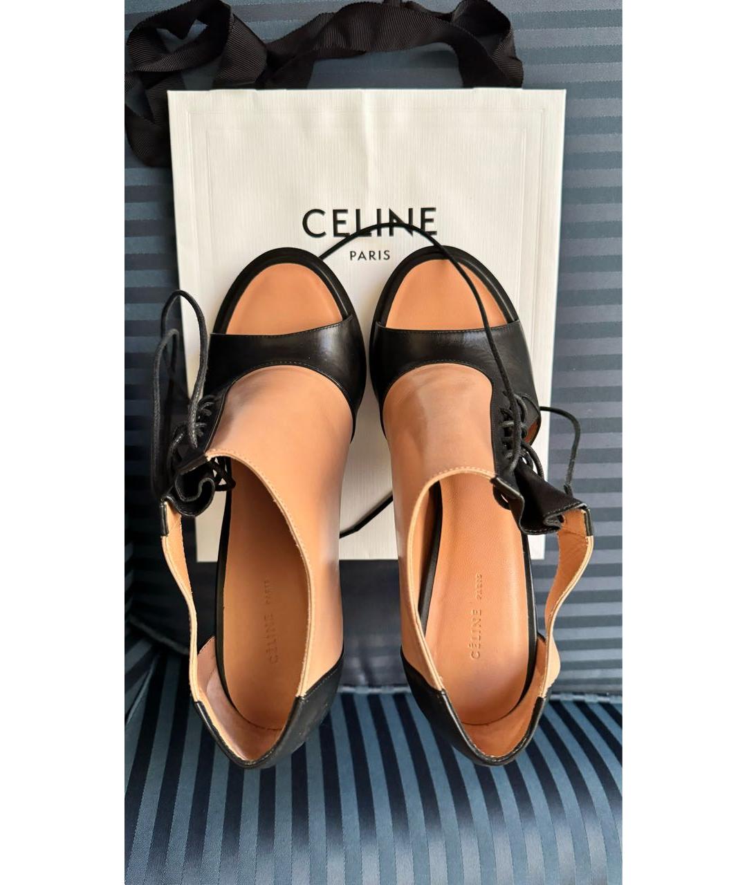 CELINE PRE-OWNED Бежевые кожаные туфли, фото 5