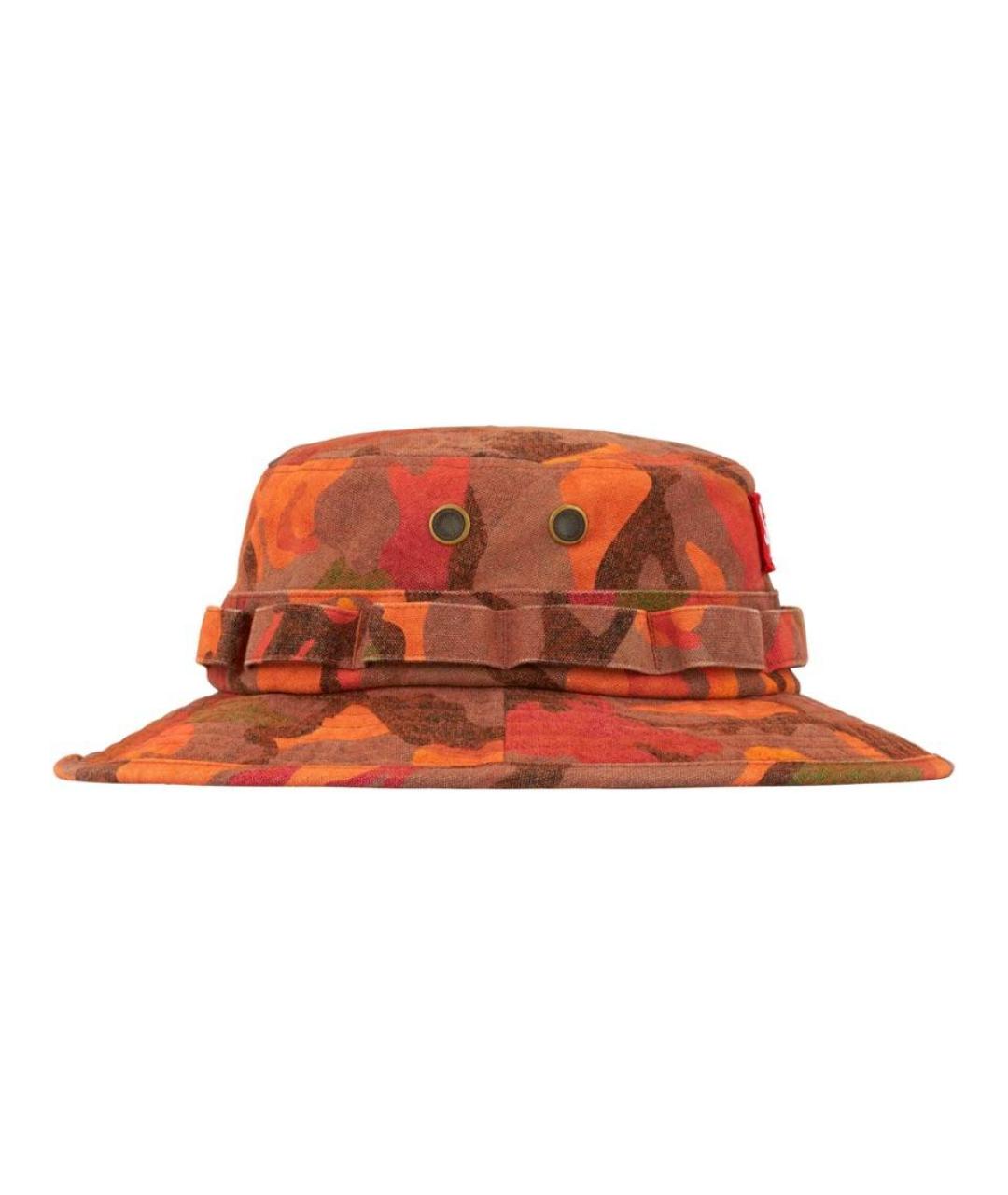 SUPREME Оранжевая хлопковая шляпа, фото 2
