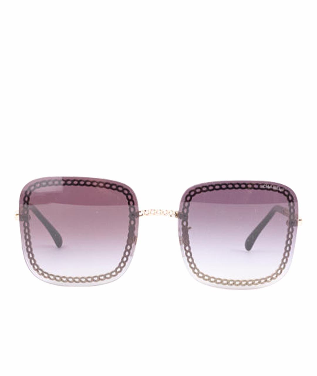 CHANEL PRE-OWNED Розовые металлические солнцезащитные очки, фото 1
