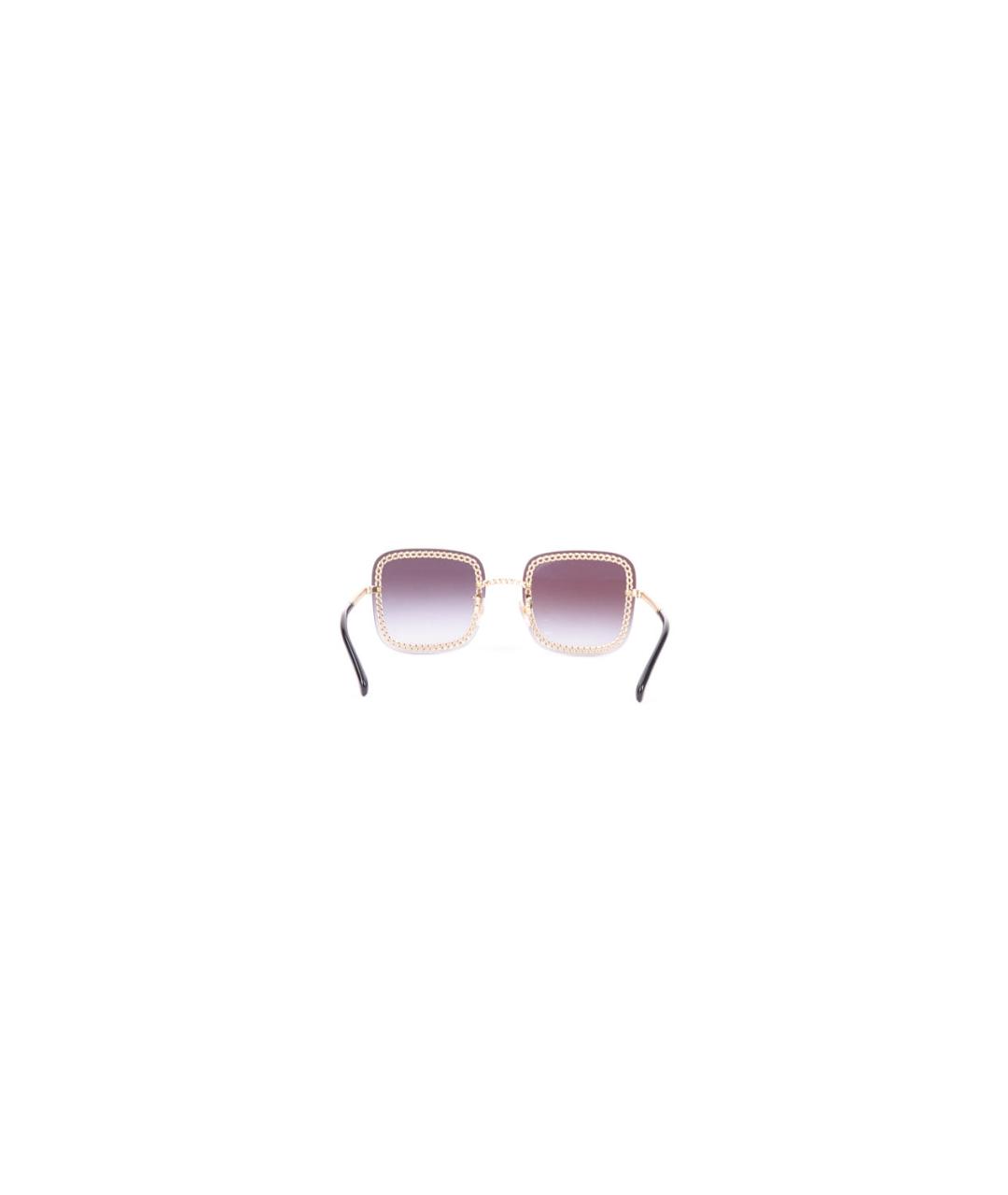 CHANEL PRE-OWNED Розовые металлические солнцезащитные очки, фото 4