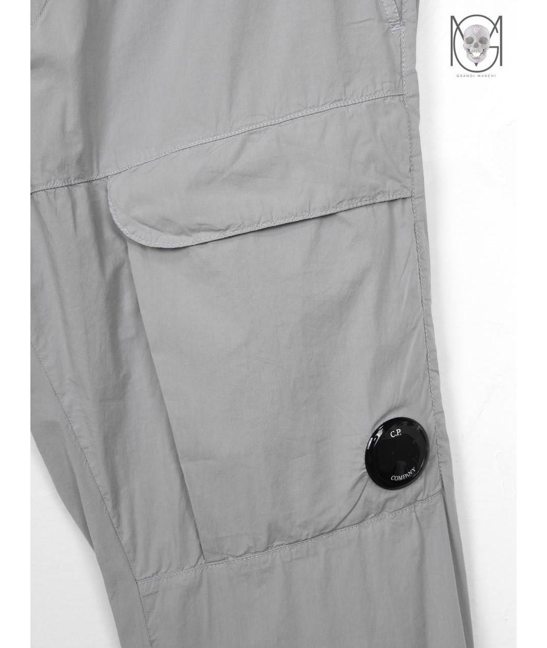 CP COMPANY Серые хлопковые повседневные брюки, фото 4
