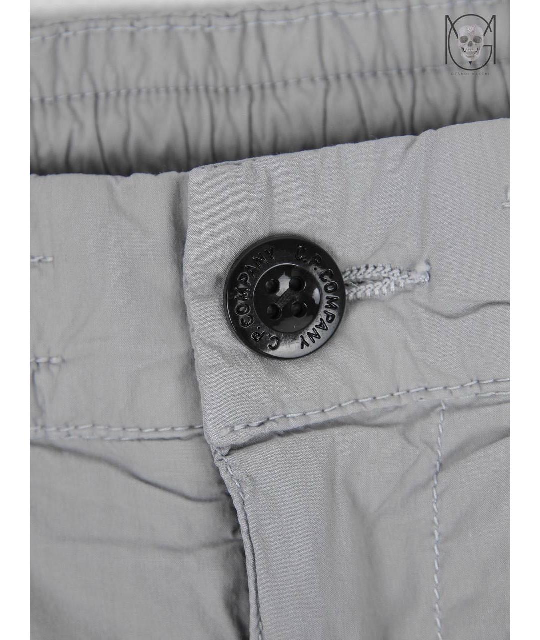 CP COMPANY Серые хлопковые повседневные брюки, фото 5