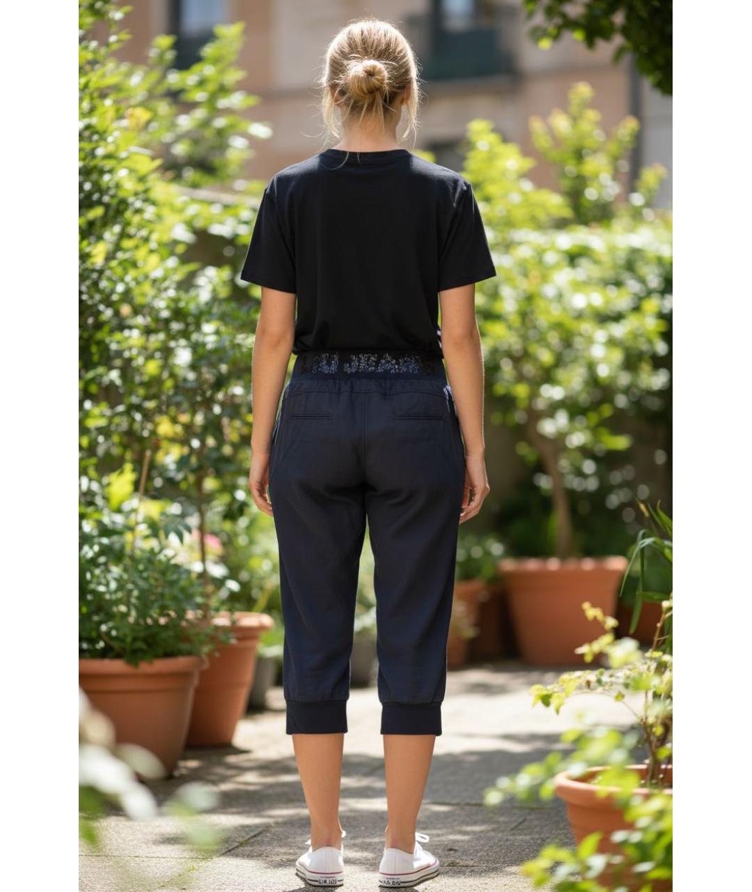 LIU JO Черные хлопко-эластановые капри, фото 6