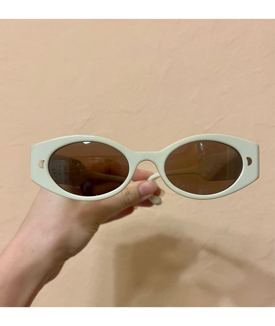 NANUSHKA Бежевые пластиковые солнцезащитные очки, фото 9