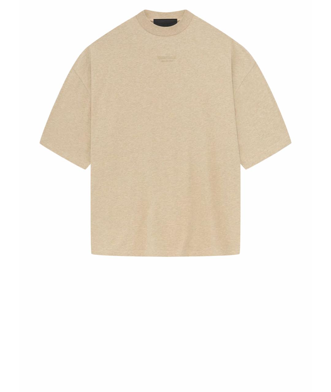 FEAR OF GOD ESSENTIALS Бежевая хлопковая футболка, фото 1