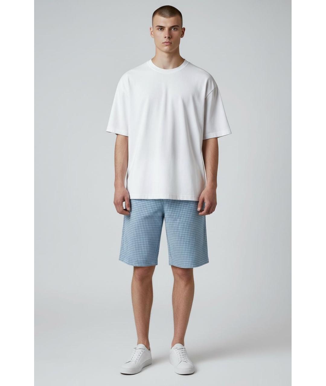 HUGO BOSS Голубые хлопковые шорты, фото 6