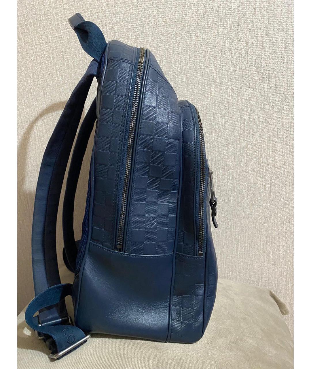 LOUIS VUITTON PRE-OWNED Темно-синий кожаный рюкзак, фото 2