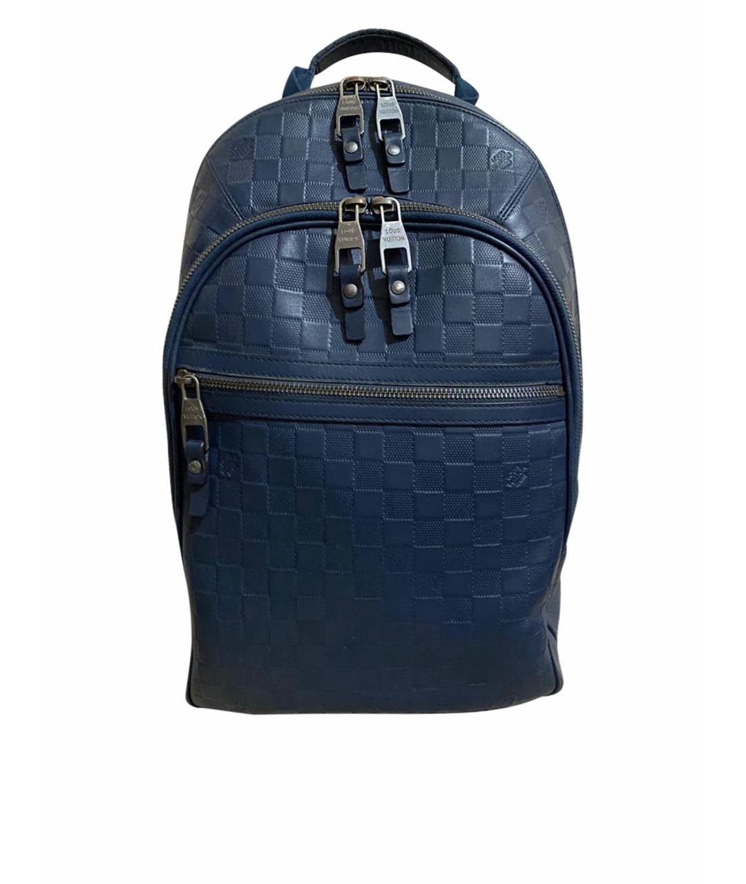 LOUIS VUITTON PRE-OWNED Темно-синий кожаный рюкзак, фото 1