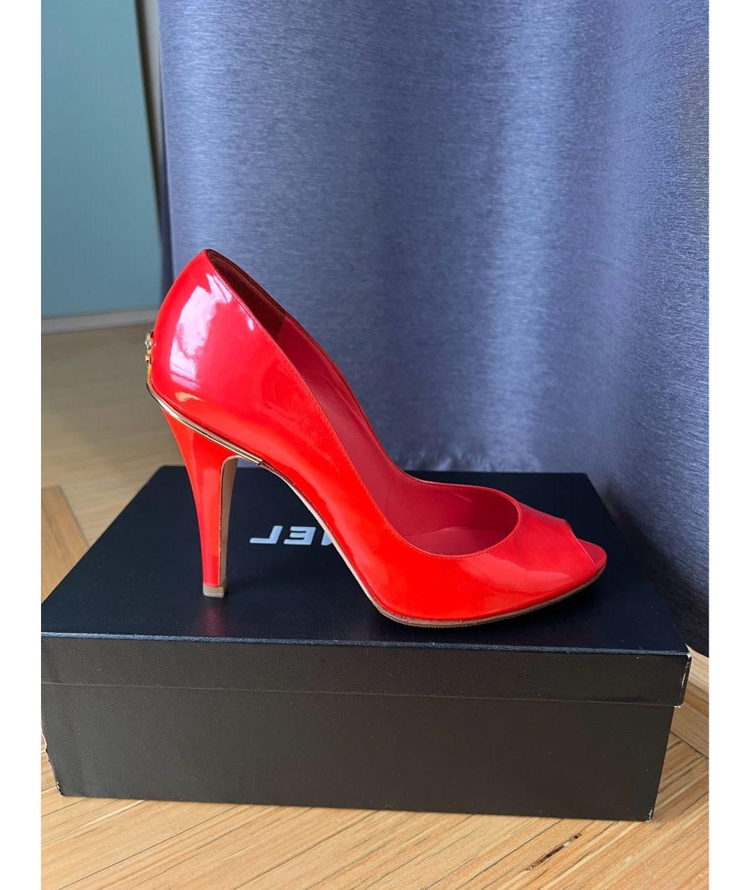 CHANEL PRE-OWNED Красные туфли из лакированной кожи, фото 6