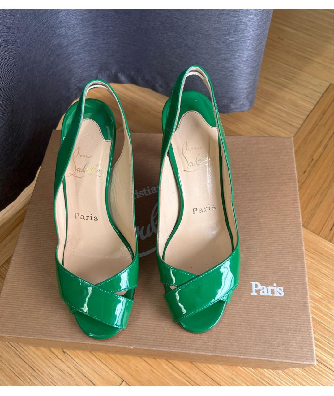 Christian louboutin green heels best sale