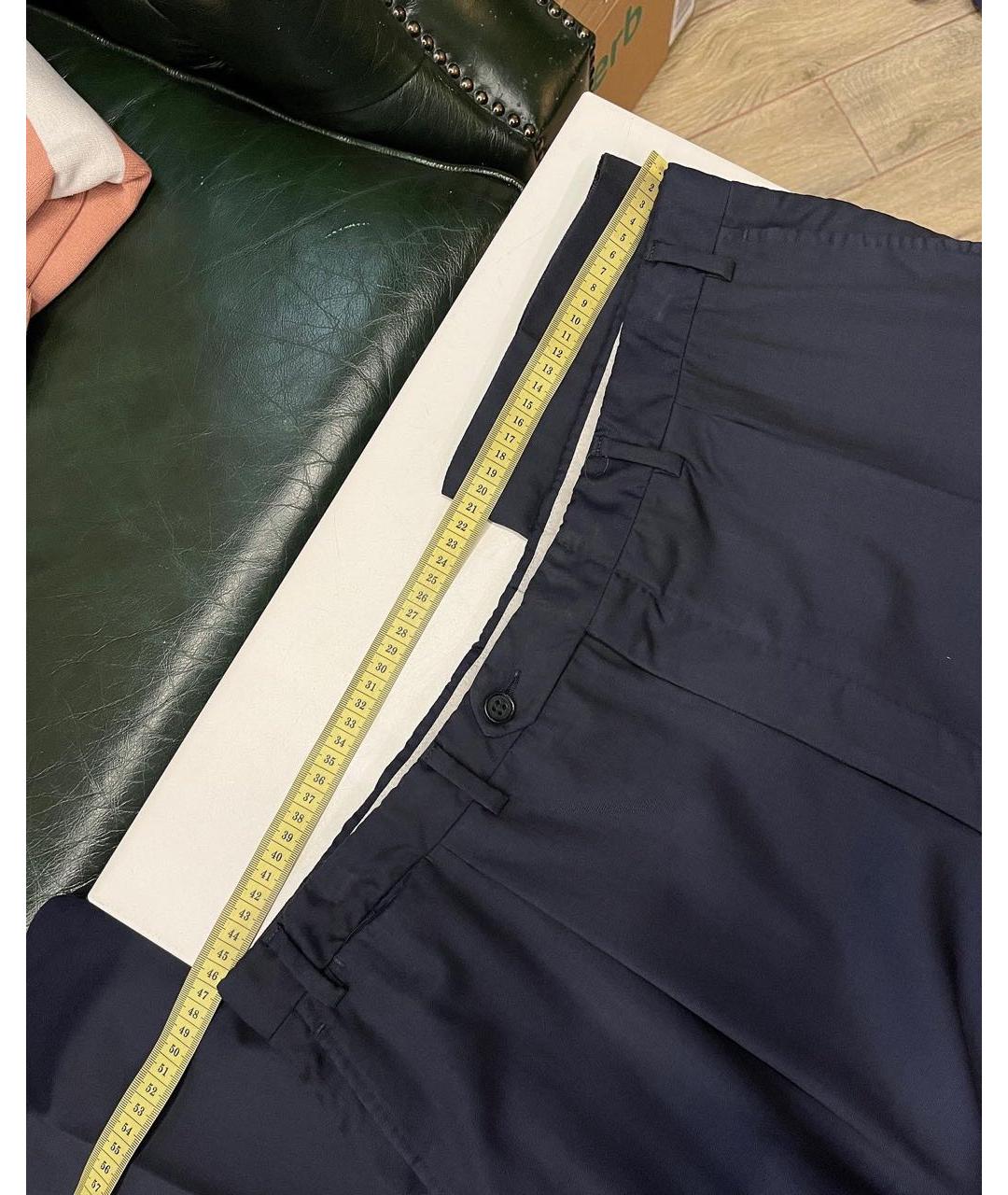 CANALI Темно-синие шерстяные классические брюки, фото 5