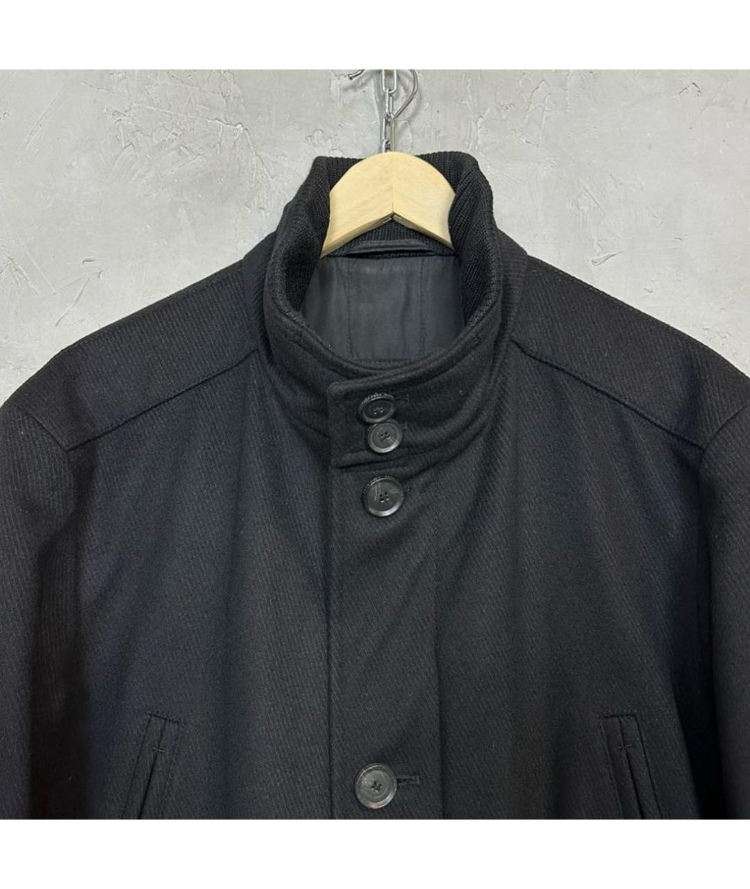 HUGO BOSS Черное шерстяное пальто, фото 4