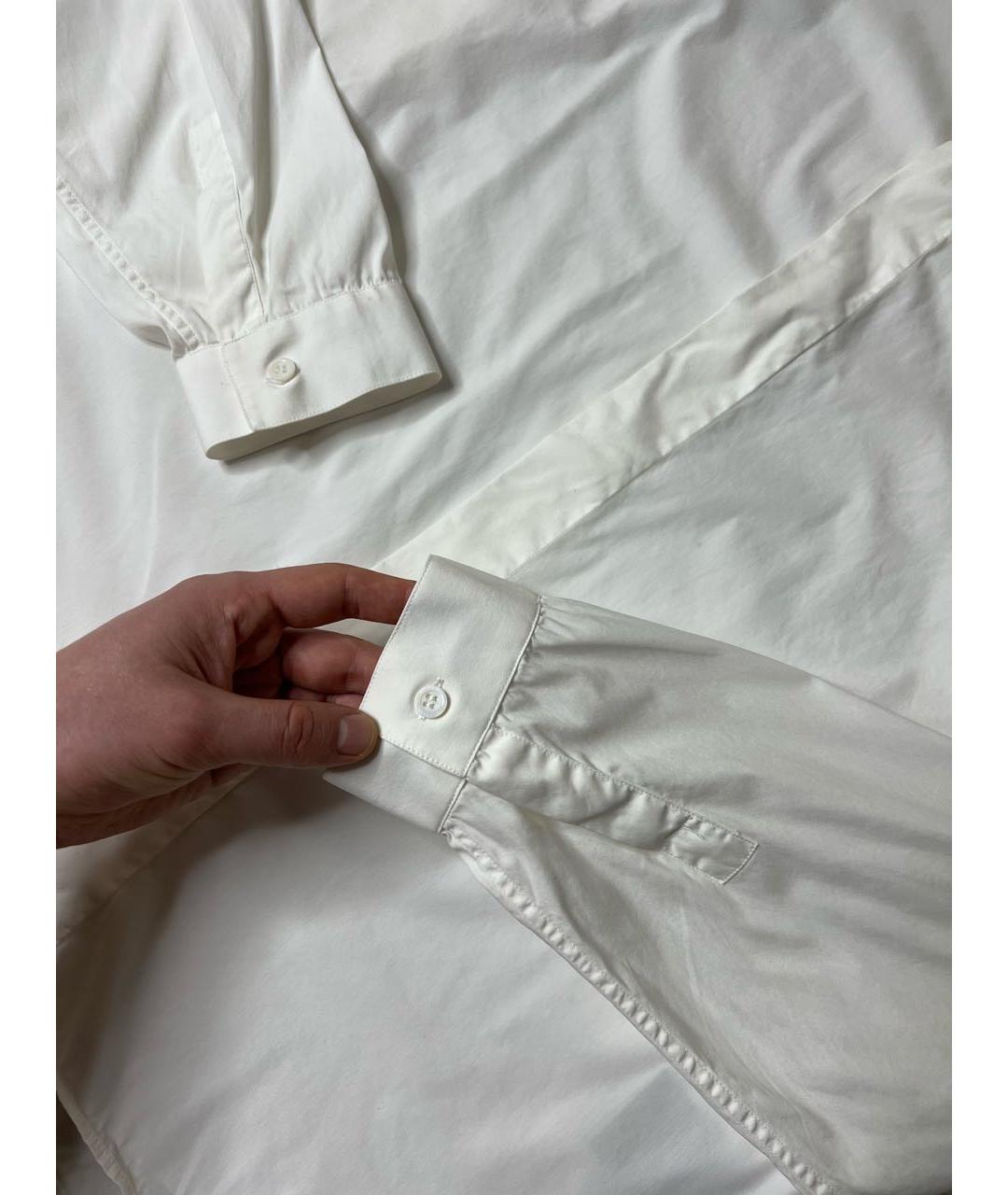 CHRISTIAN DIOR Белая хлопко-полиэстеровая классическая рубашка, фото 4