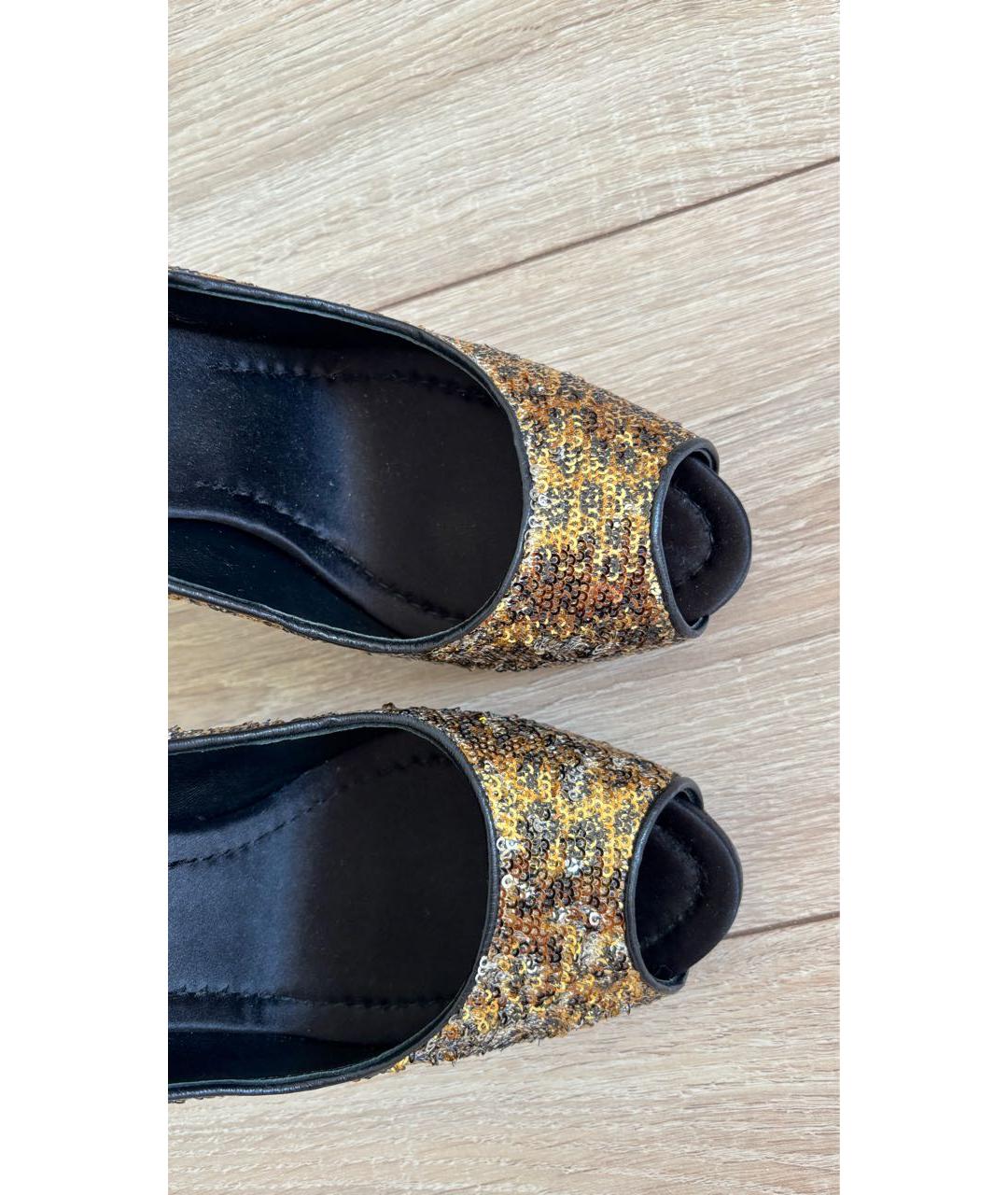 DOLCE&GABBANA Золотые туфли, фото 7