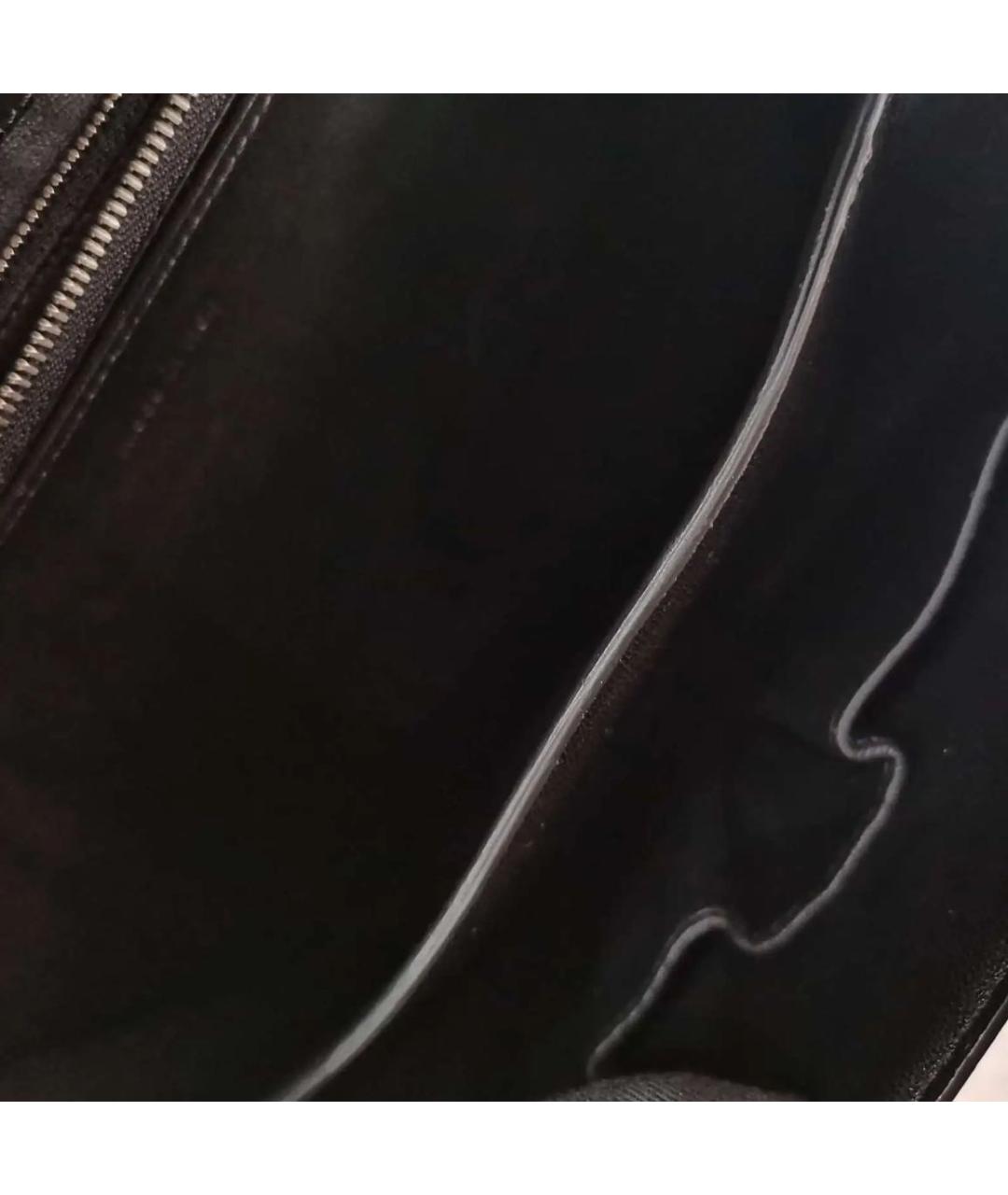 CELINE PRE-OWNED Черная кожаная сумка через плечо, фото 4