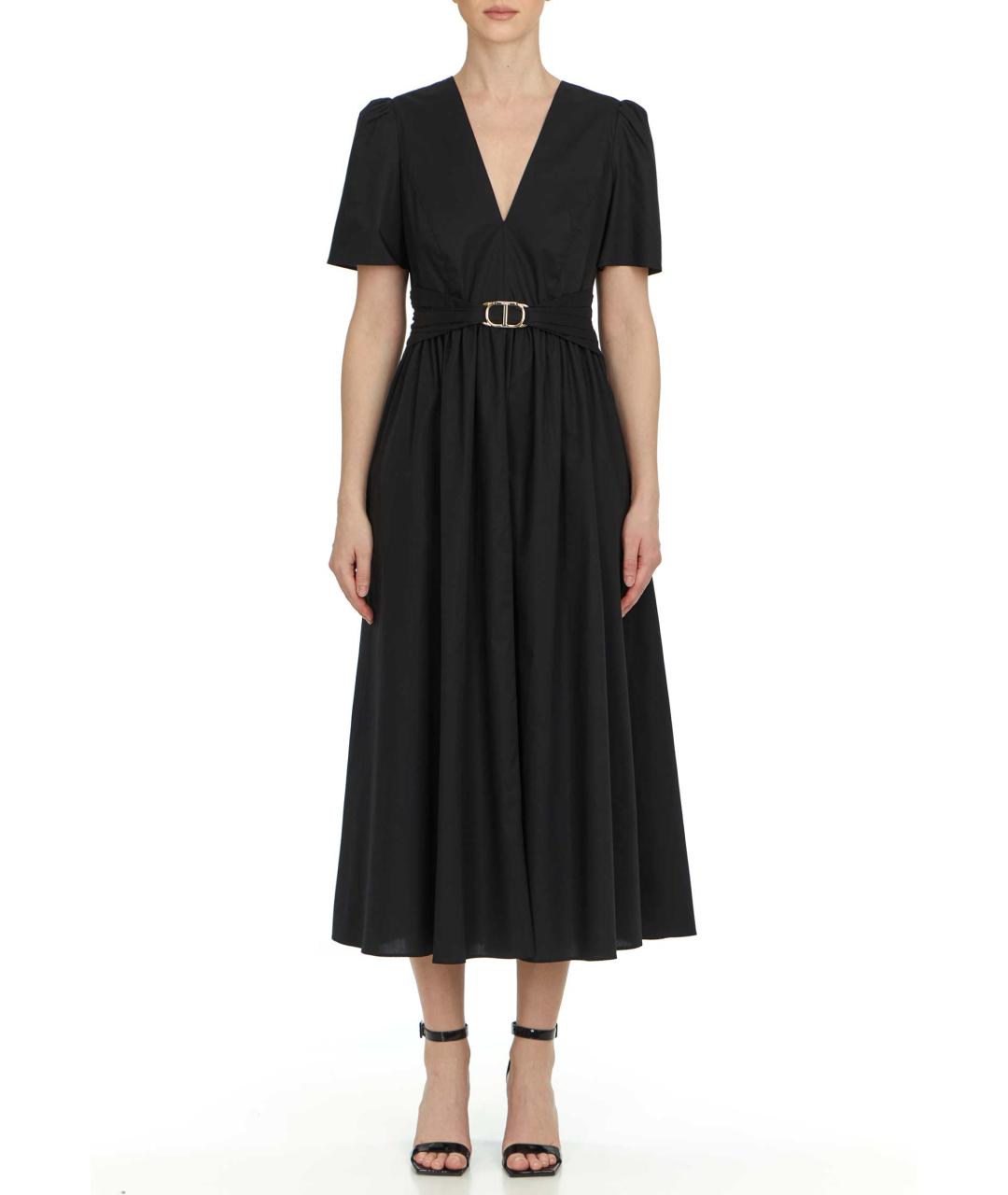TWIN-SET Черное платье, фото 3