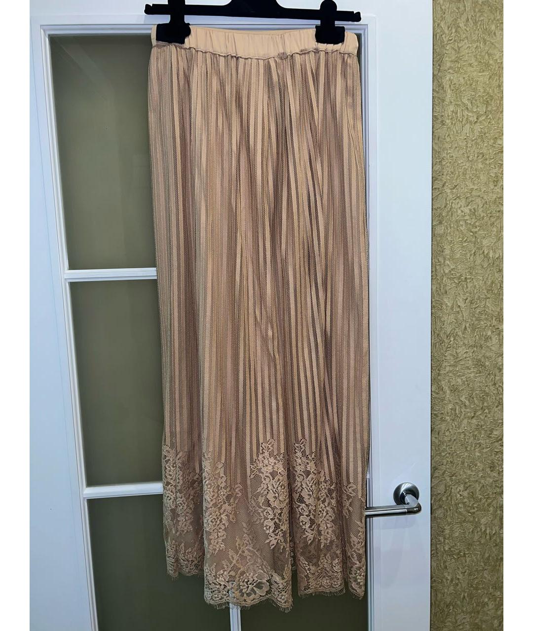 TWIN-SET Бежевая полиамидовая юбка макси, фото 2
