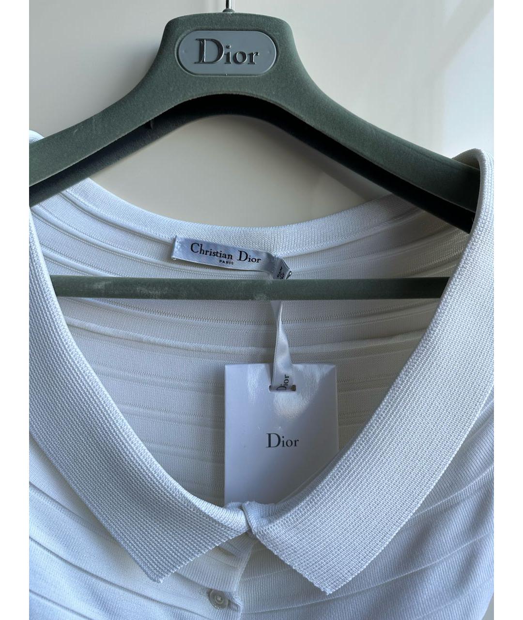 CHRISTIAN DIOR PRE-OWNED Белая вискозная блузы, фото 3