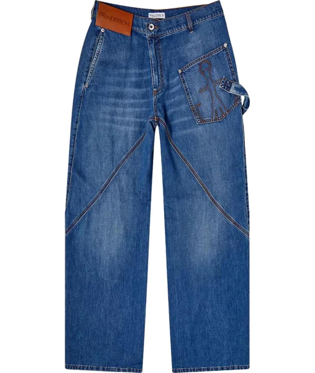 J.W.ANDERSON Синие прямые джинсы, фото 2