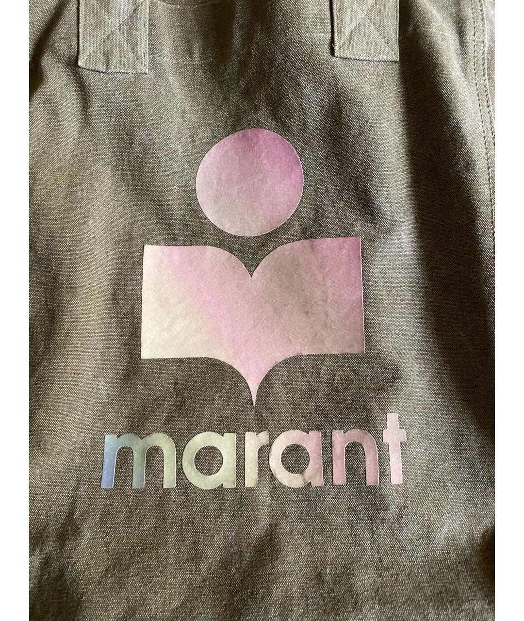 ISABEL MARANT Хаки деним сумка тоут, фото 5